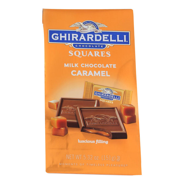 Ghirardelli Milk Chocolate Caramel Squares  - Case Of 6 -5.32 Oz