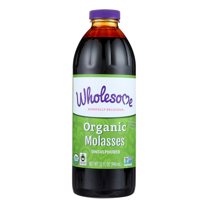 Wholesome Sweeteners Organic Molasses -Liquid Sweetener - Case Of 12 - 32 Oz.