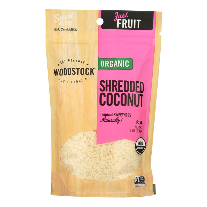 Woodstock Organic Shredded Coconut - Case Of 8 - 7 Oz.