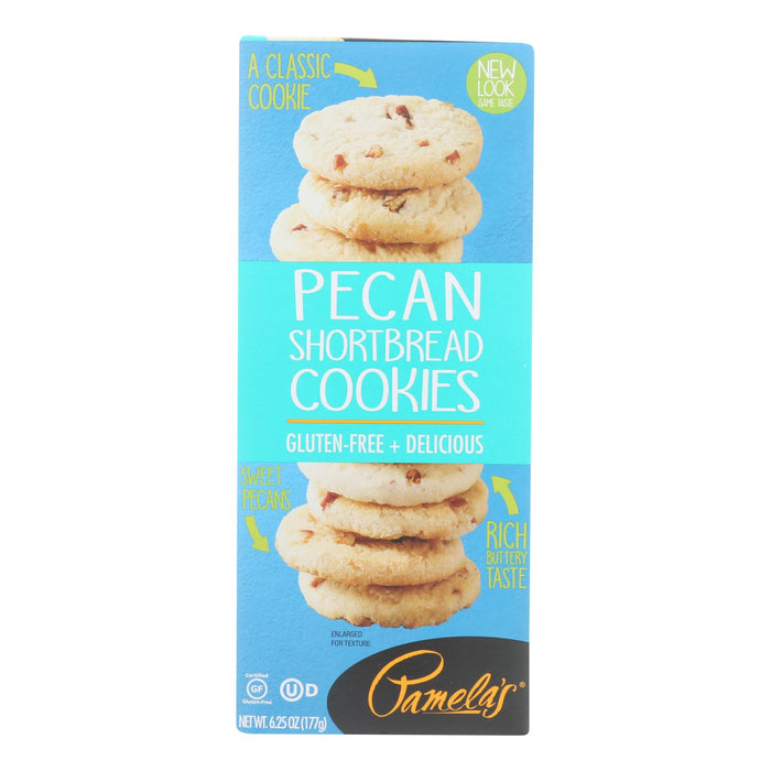 Pamela's Products -Cookies - Pecan Shortbread - Gluten-free - Case Of 6 - 6.25 Oz.