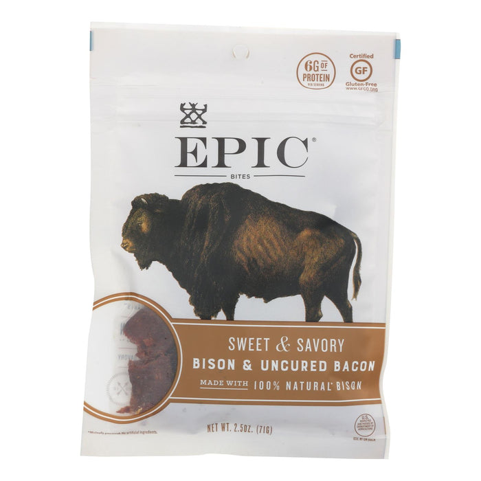 Epic - Jerky Bites - Bison Meat - Case Of 8 - 2.5 Oz