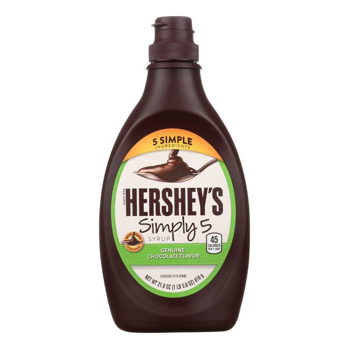 Hershey Chocolate Syrup - Simply 5 -Case Of 12 - 21.8 Oz