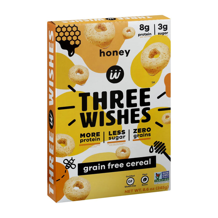 Three Wishes - Cereal Honey Gluten Free - Case Of 6-8.6 Oz.