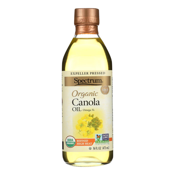 Spectrum Naturals Organic Refined Canola Oil - Case Of 12 - 16 Fl Oz