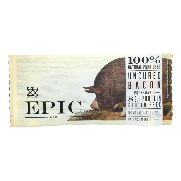 Epic - Bar - Pork - Maple - Uncured Bacon - Case Of 12 - 1.5 Oz.