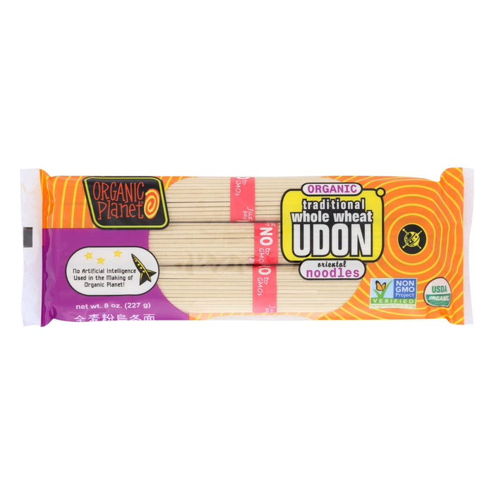 Organic Planet Traditional Whole Wheat Udon Oriental Noodles -Case Of 12 - 8 Oz.