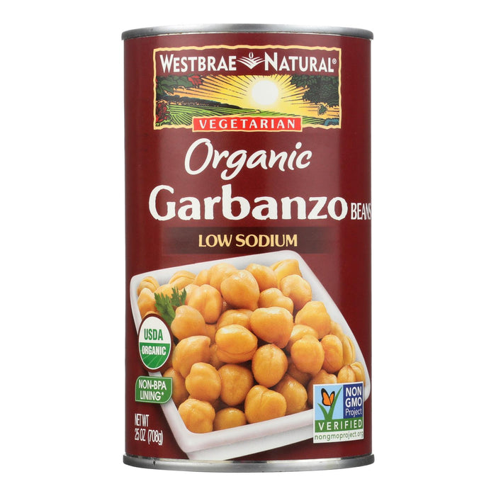 Westbrae Foods Organic Garbanzo Beans -Case Of 12 - 25 Oz.