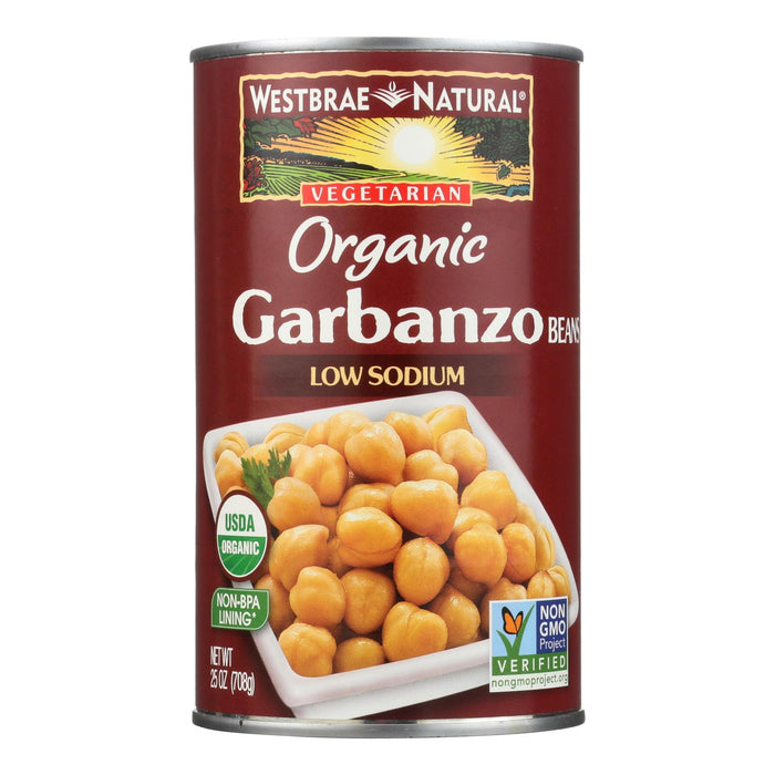 Westbrae Foods Organic Garbanzo Beans - Case Of 12 - 25 Oz