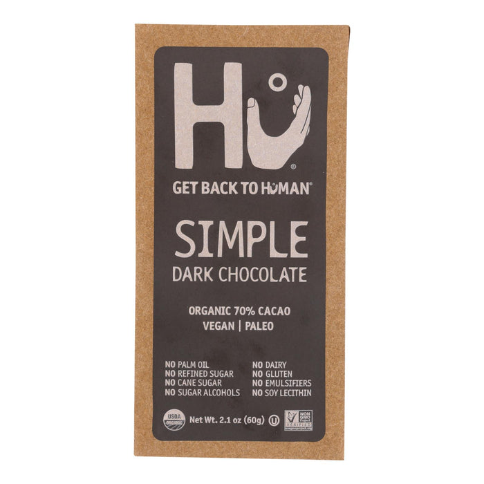 Hu -Dark Chocolate Bar Simple - Case Of 12-2.1 Oz