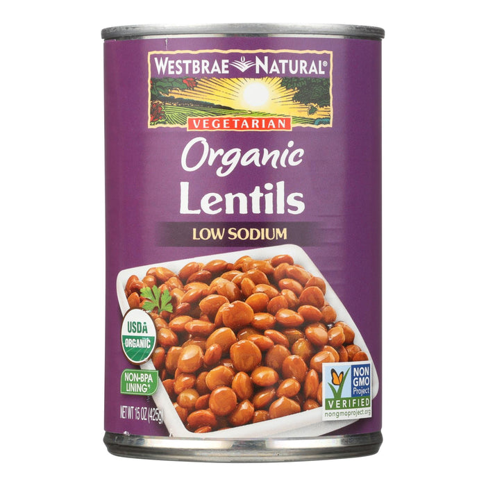 Westbrae Foods Organic Lentils Beans -Case Of 12 - 15 Oz.