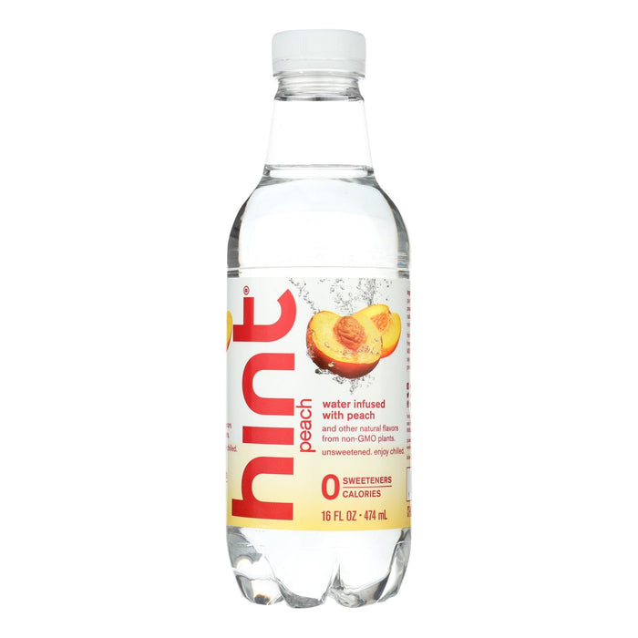 Hint Peach Water - Peach - Case Of 12 - 16 Fl Oz