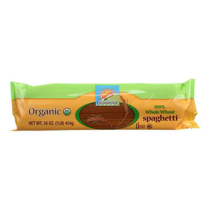 Bionaturae Pasta - Organic - 100 Percent Whole Wheat - Spaghetti - 16 Oz - Case Of 12.