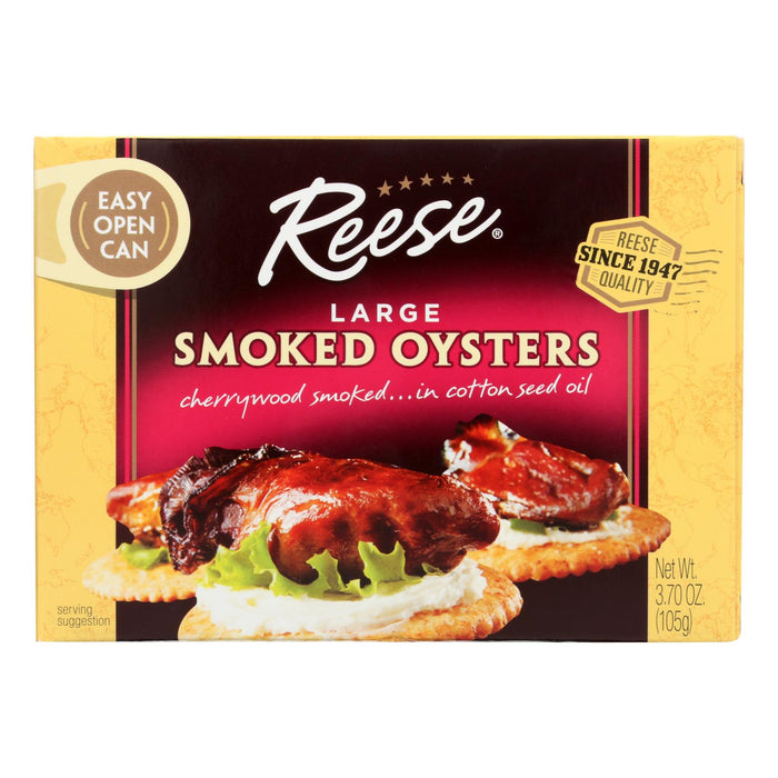 Reese Oysters - Smoked - Large - 3.7 Oz - Case Of 10.