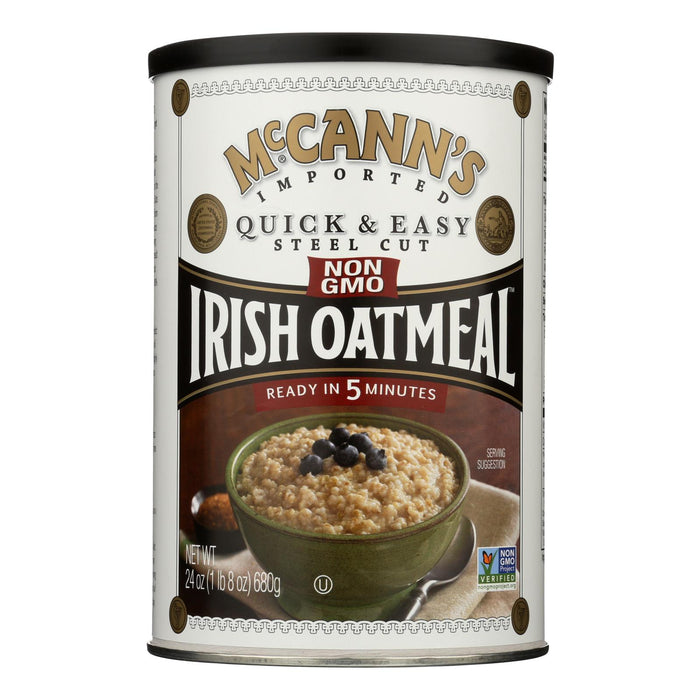 Mccann's Irish Oatmeal Quick And Easy Steel Cut -Case Of 12 - 24 Oz.