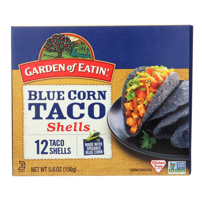 Garden Of Eatin' Blue Corn Taco Shells - Blue Corn -Case Of 12 - 5.5 Oz.