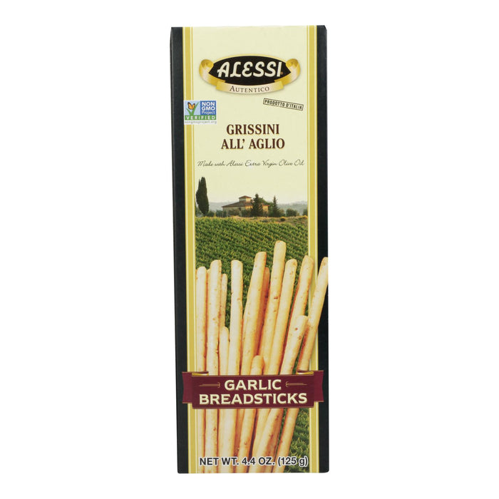 Alessi - Breadsticks - Garlic - Case Of 12 - 4.4 Oz