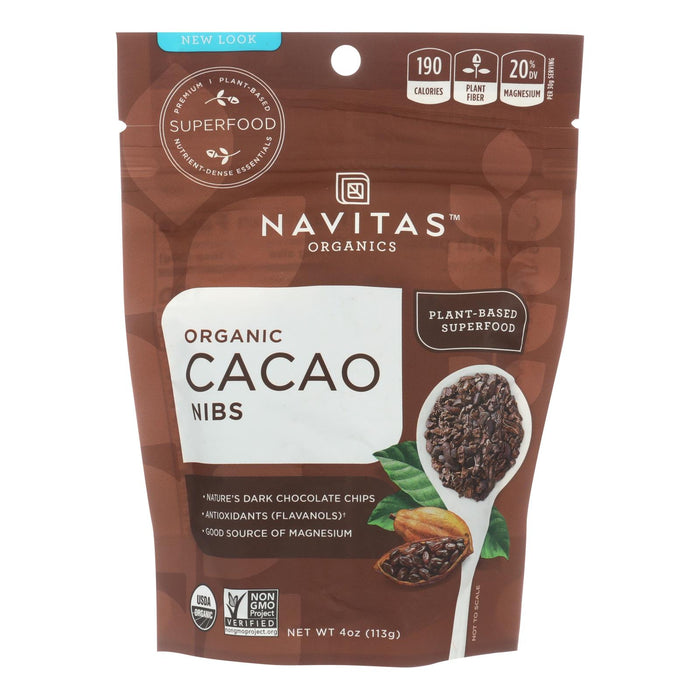 Navitas Naturals Cacao Nibs - Organic - Raw - 4 Oz - Case Of 12.