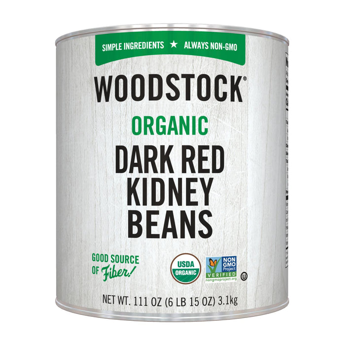 Woodstock Organic Dark Red Kidney Beans -Case Of 6 - 111 Oz