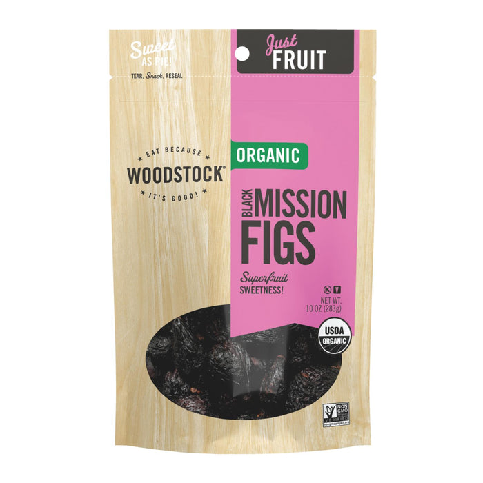 Woodstock Organic Unsweetened Black Mission Figs - Case Of 8 - 10 Oz.