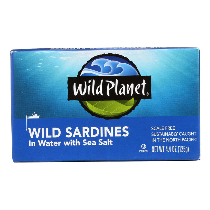 Wild Planet Wild Sardines In Spring Water - Case Of 12 - 4.375 Oz