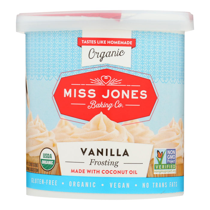 Miss Jones Baking Organic Frosting -Vanilla Buttercream - Case Of 6 - 320 Gram