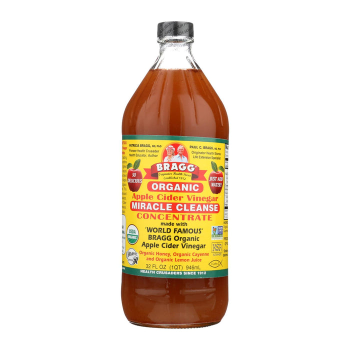 Bragg - Organic Apple Cider Vinegar - Miracle Cleanser Concentrate - Case Of 12 - 32 Fl Oz.