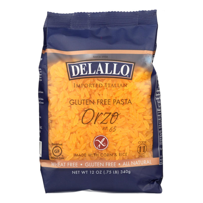 Delallo Gluten-free Orzo Pasta  - Case Of 12 - 12 Oz.