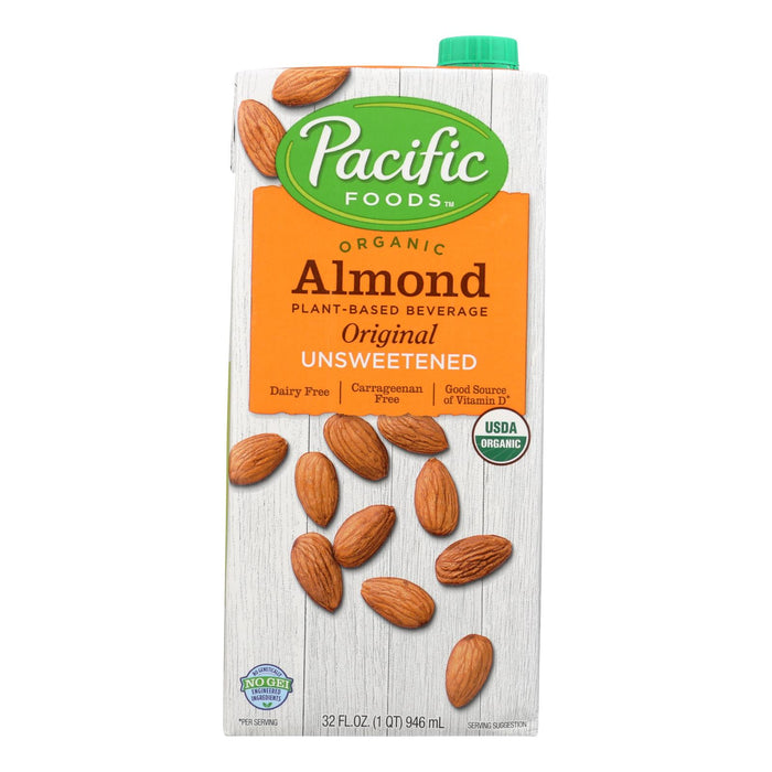 Pacific Natural Foods Almond Original -Unsweetened - Case Of 12 - 32 Fl Oz.