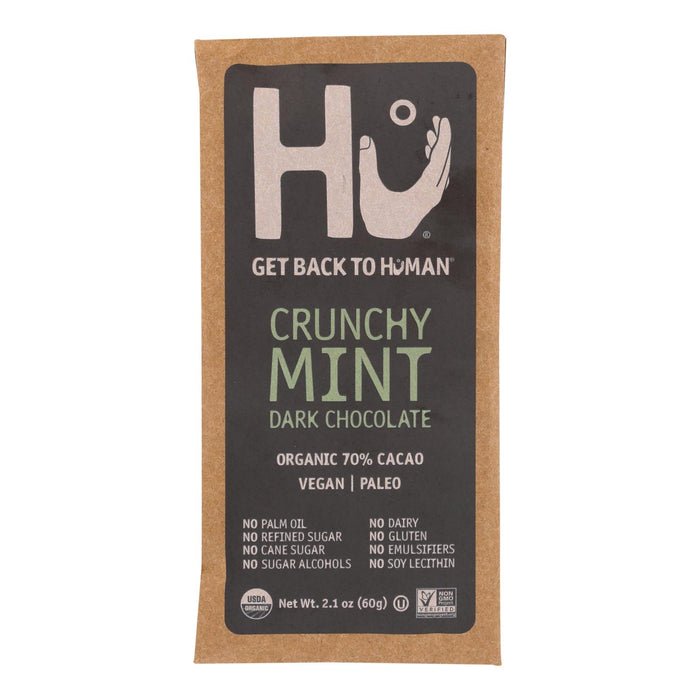 Hu -Dark Chocolate Bar Crunchy Mint - Case Of 12-2.1 Oz