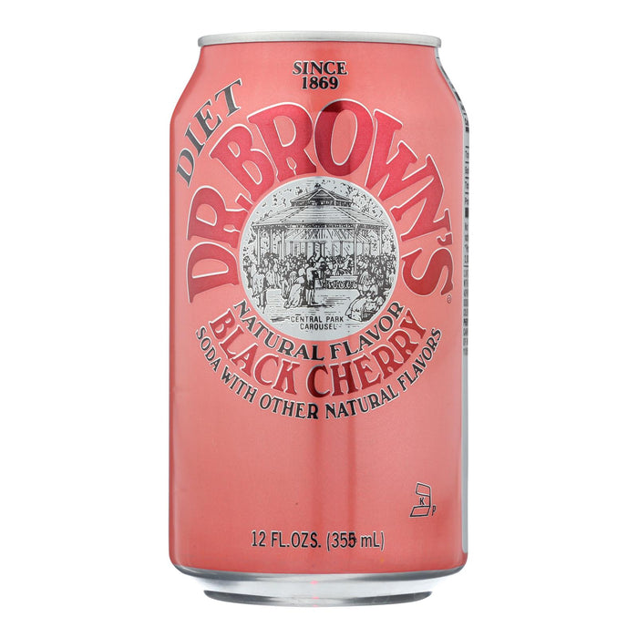 Dr. Brown - Soda Black Cherry Diet - Case Of 4 - 6/12  Fz