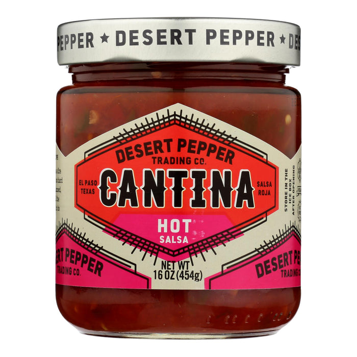 Desert Pepper Trading Cantina Salsa - Hot Red -Case Of 6 - 16 Oz