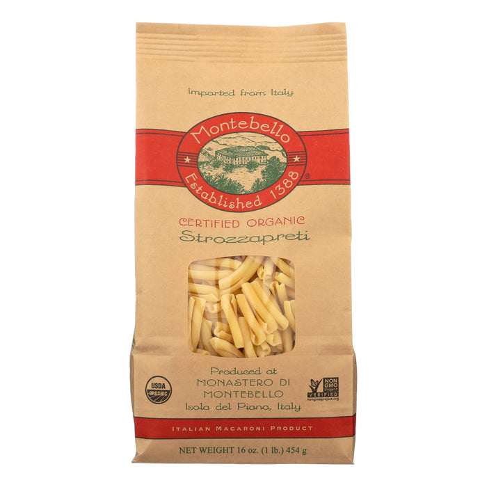 Montebello Organic Pasta - Stroz.zapreti - Case Of 12 - 1 Lb