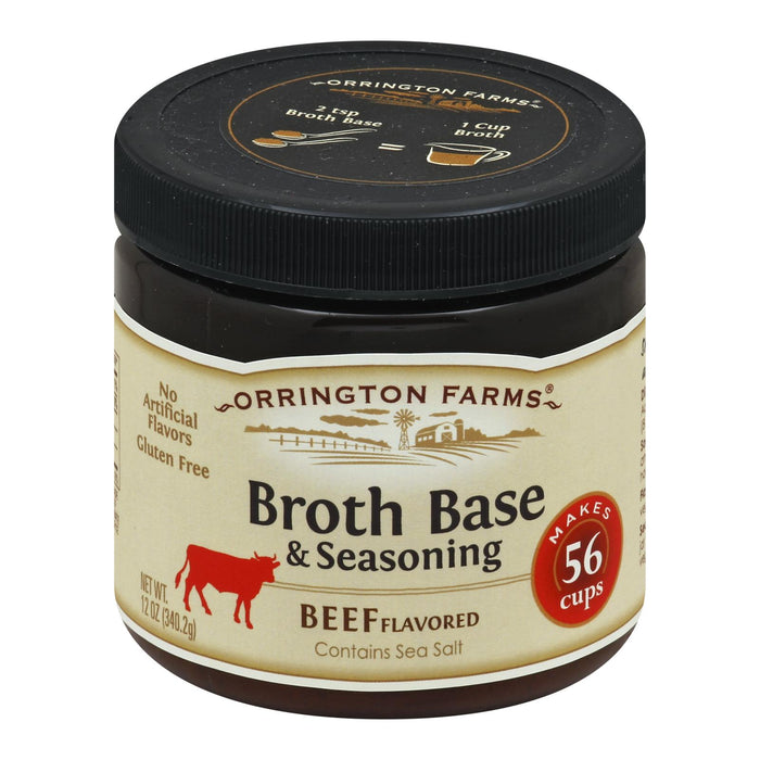 Orrington Farms Broth Base And Seasoning - Beef - Case Of 6 - 12 Oz