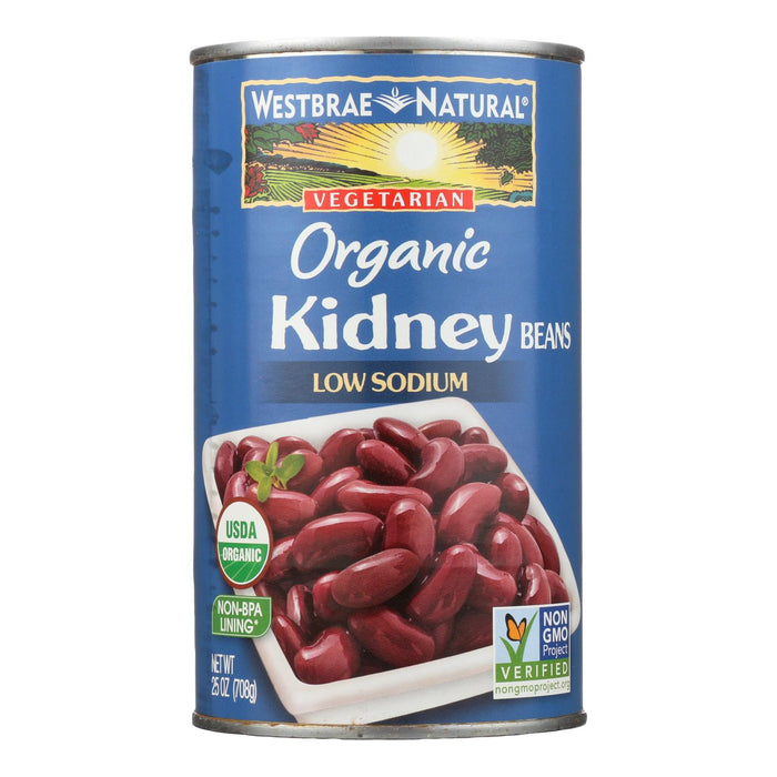 Westbrae Foods Organic Kidney Beans - Case Of 12 -25 Oz.