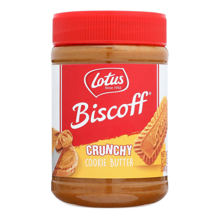 Biscoff Cookie Butter Spread - Peanut Butter Alternative - Crunchy - 13.4 Oz - Case Of 8.