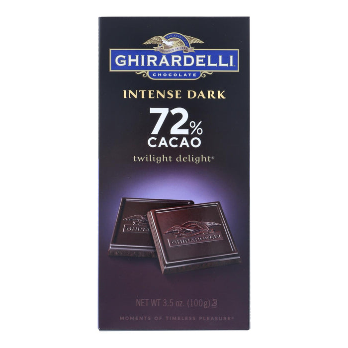 Ghirardelli Intense Dark 72% Cacao Twilight Delight Chocolate Bars  - Case Of 12 - 3.5 Oz.