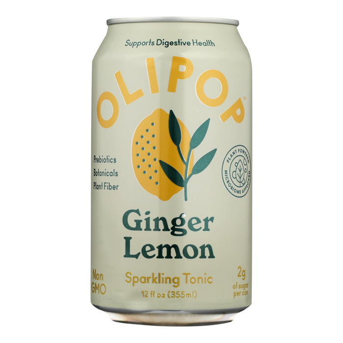 Olipop -Sprking Tonic Ginger Lemon - Case Of 12-12 Fz