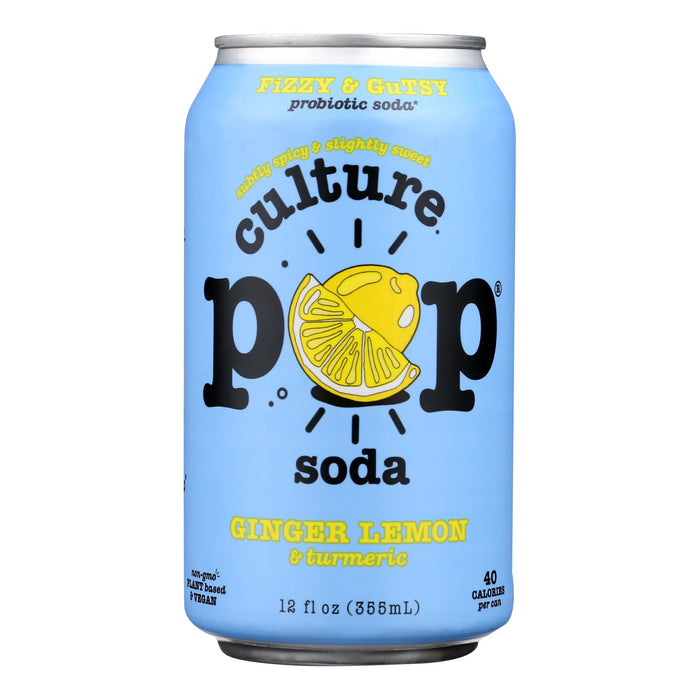 Culture Pop Soda - Soda Ginger Lemon - Case Of 6-4-12 Fz