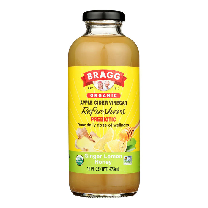 Bragg -Apple Cider Vinegar Ginger Lemon Honey Refresh - Case Of 12-16 Fz