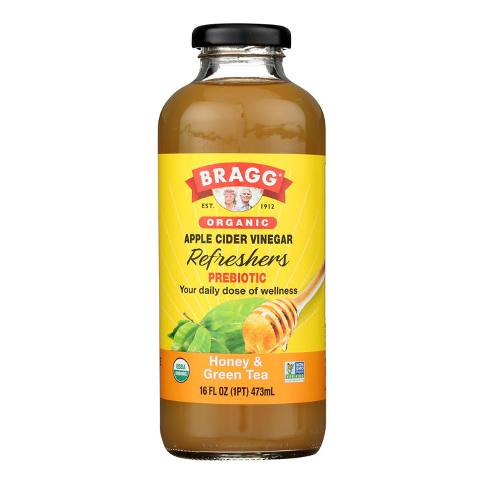 Bragg -Apple Cider Vinegar Honey Green Tea Refresh - Case Of 12-16 Fz