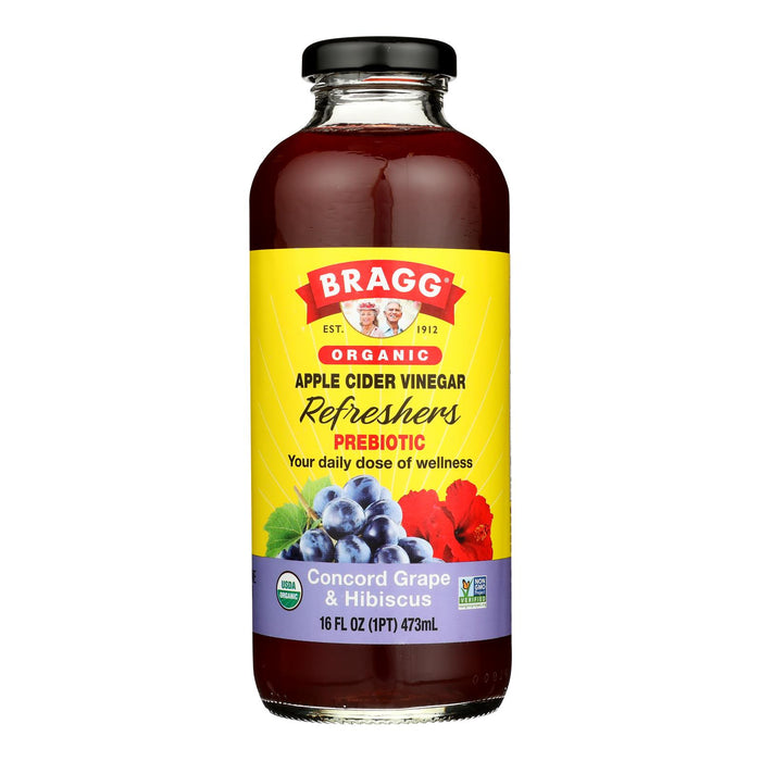 Bragg -Apple Cider Vinegar Grp Hibiscus Refresh - Case Of 12-16 Fz