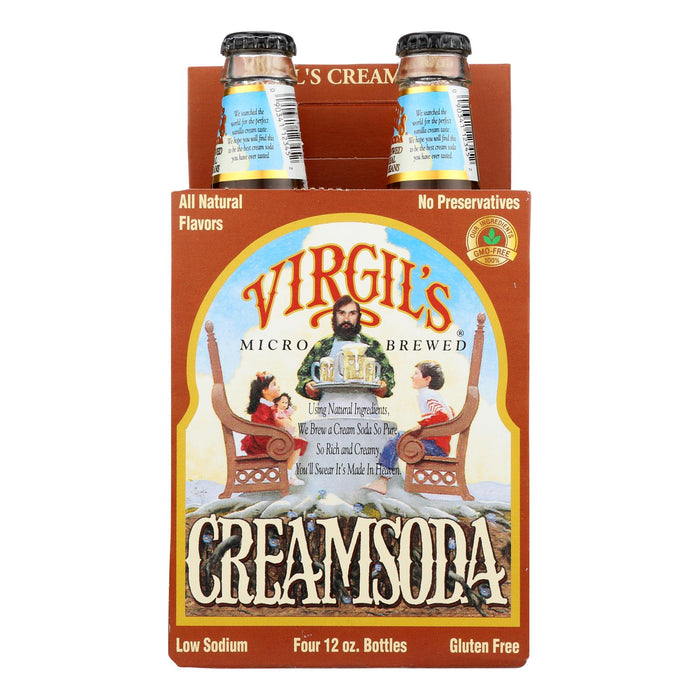 Virgil's Rootbeer Cream Soda -Cream - Case Of 6 - 12 Fl Oz.