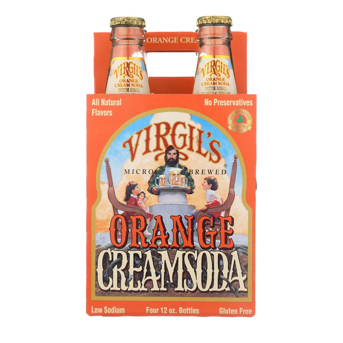 Virgil's Rootbeer Cream Soda - Orange Cream - Case Of 6 - 12 Fl Oz