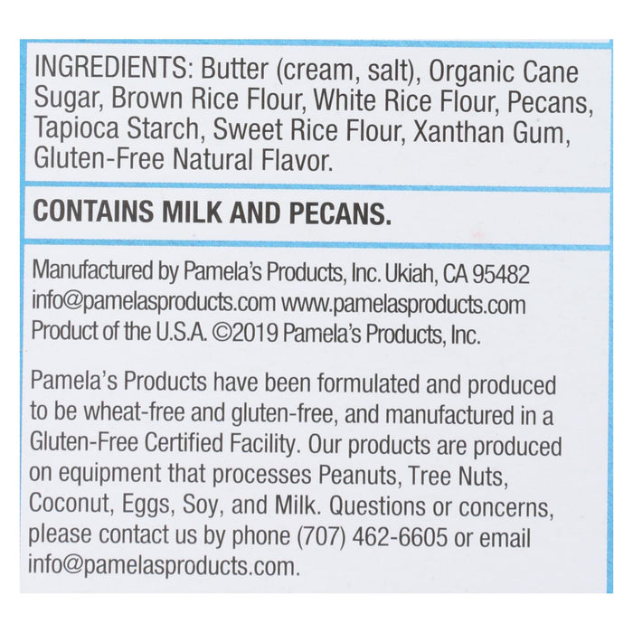 Pamela's Products -Cookies - Pecan Shortbread - Gluten-free - Case Of 6 - 6.25 Oz.