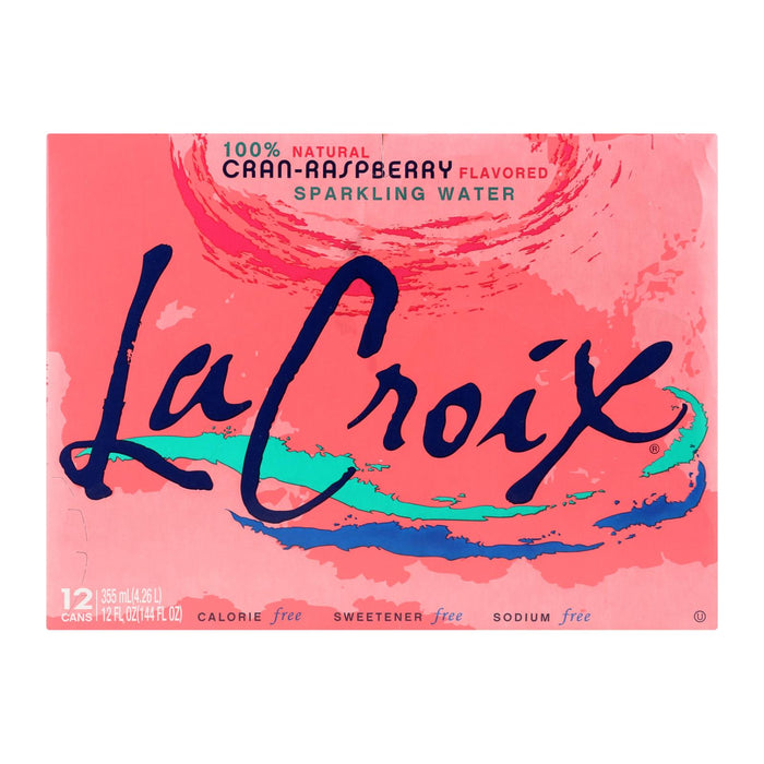 Lacroix Natural Sparkling Water - Cran-raspberry - Case Of 2 - 12 Fl Oz