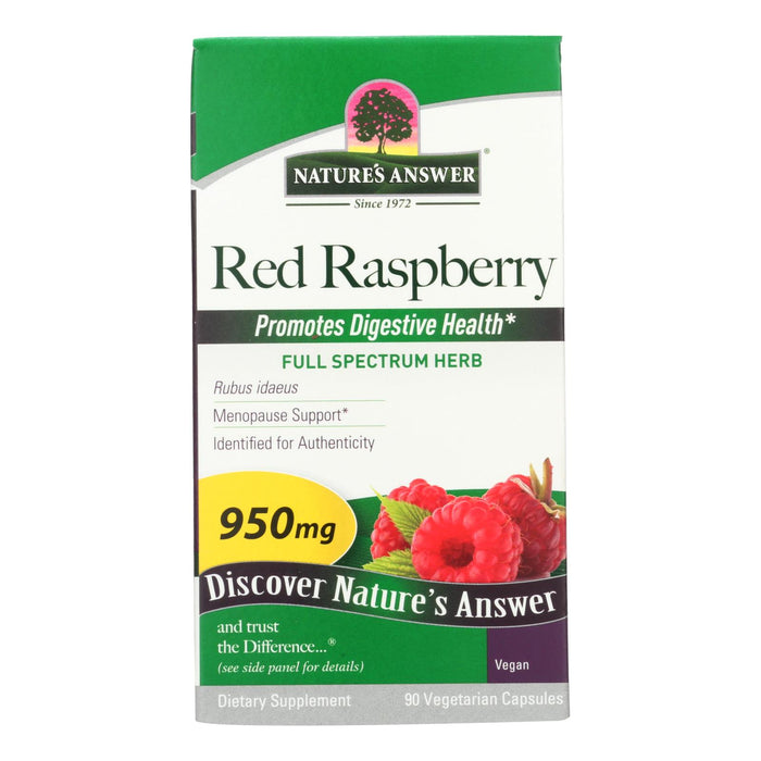 Nature's Answer - Red Raspberry Leaf - 90 Capsules.
