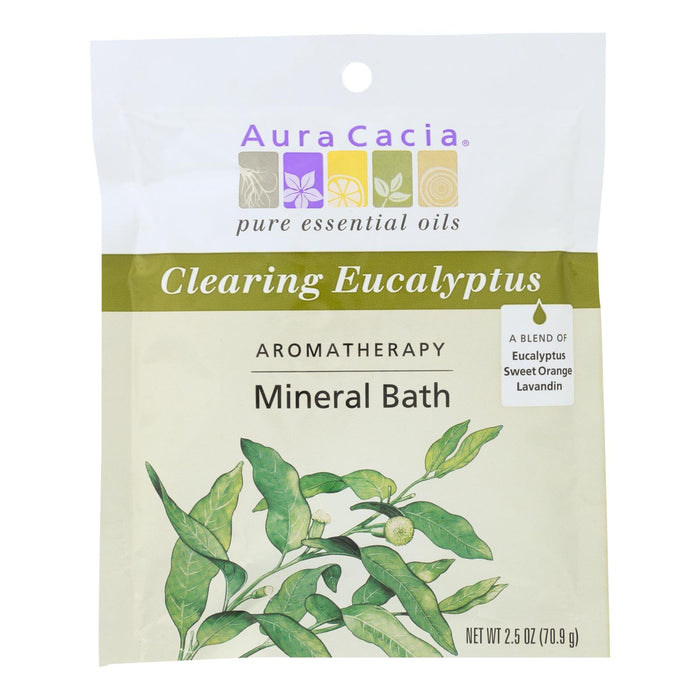 Aura Cacia - Aromatherapy Mineral Bath Eucalyptus Harvest - 2.5 Oz - Case Of 6.