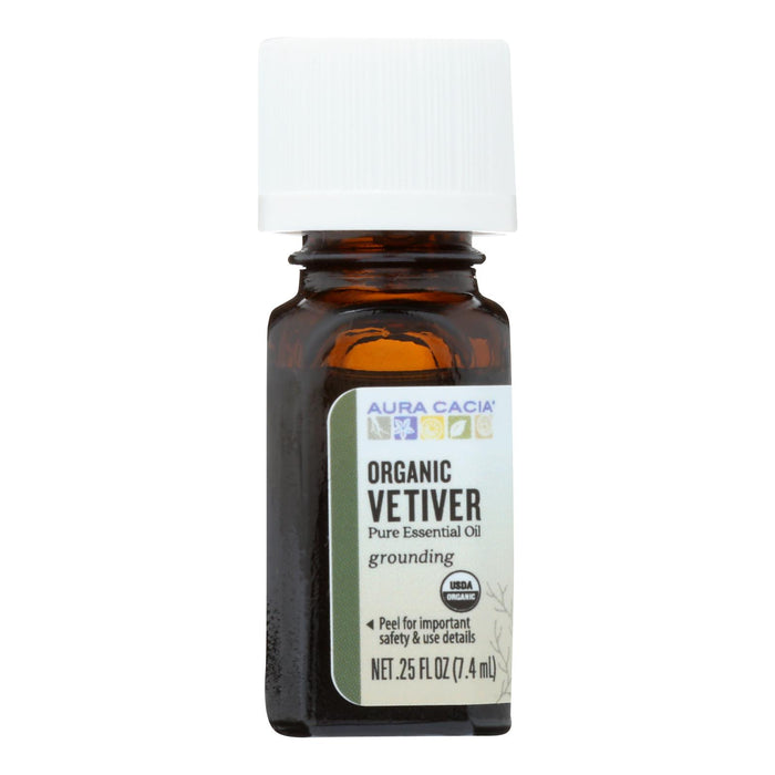 Aura Cacia - Organic Essential Oil - Vetiver - .25 Oz.