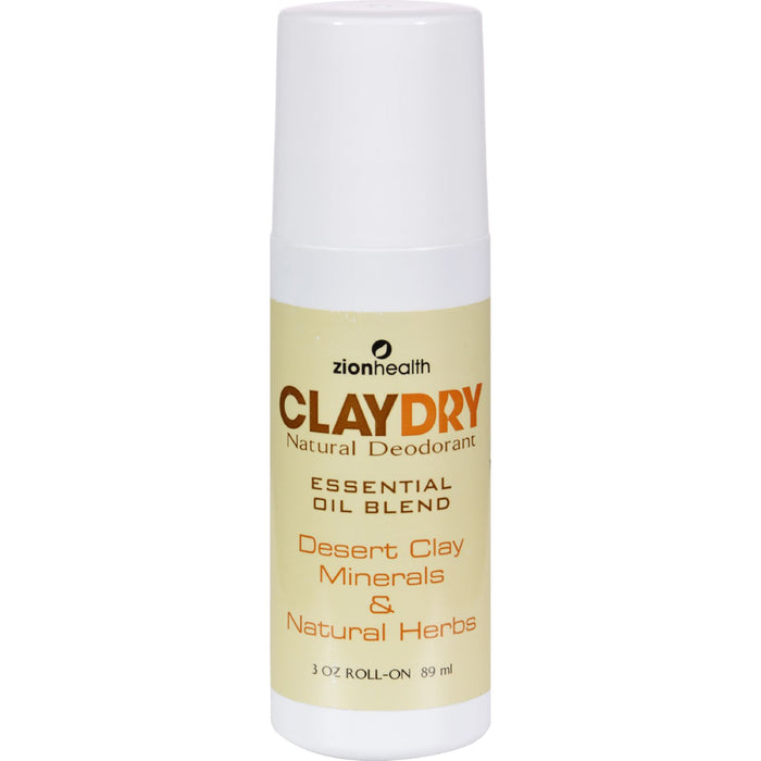 Zion Health Clay Dry Natural Deodorant - 3 Oz.