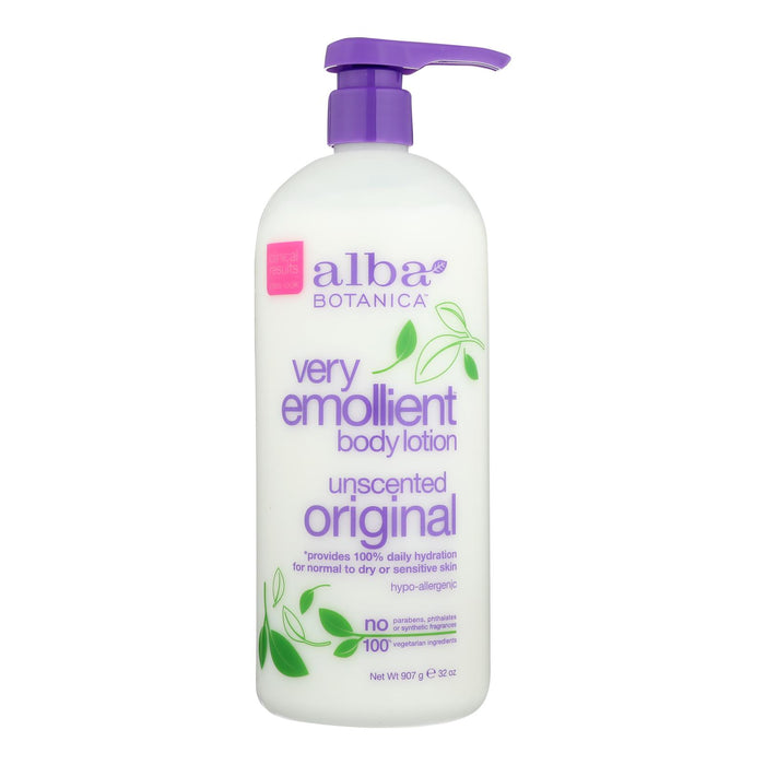 Alba Botanica - Very Emollient Body Lotion - Unscented - 32 Fl Oz.